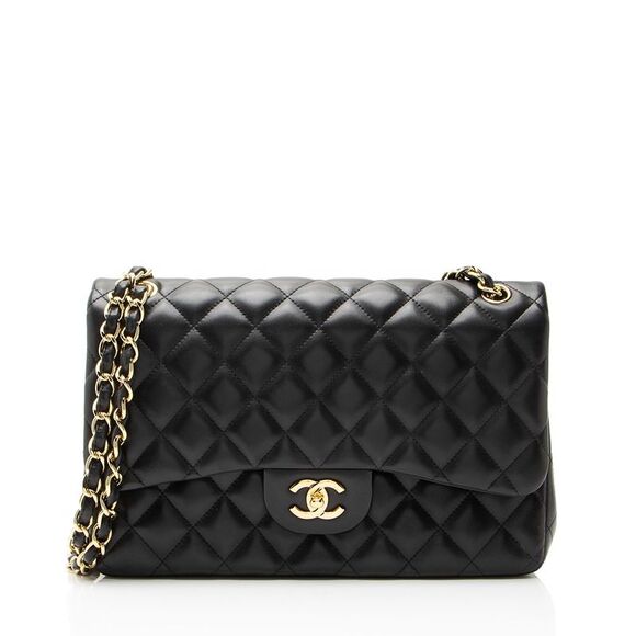 Chanel Lambskin Classic Jumbo Double Flap Bag - Picture 1 of 14